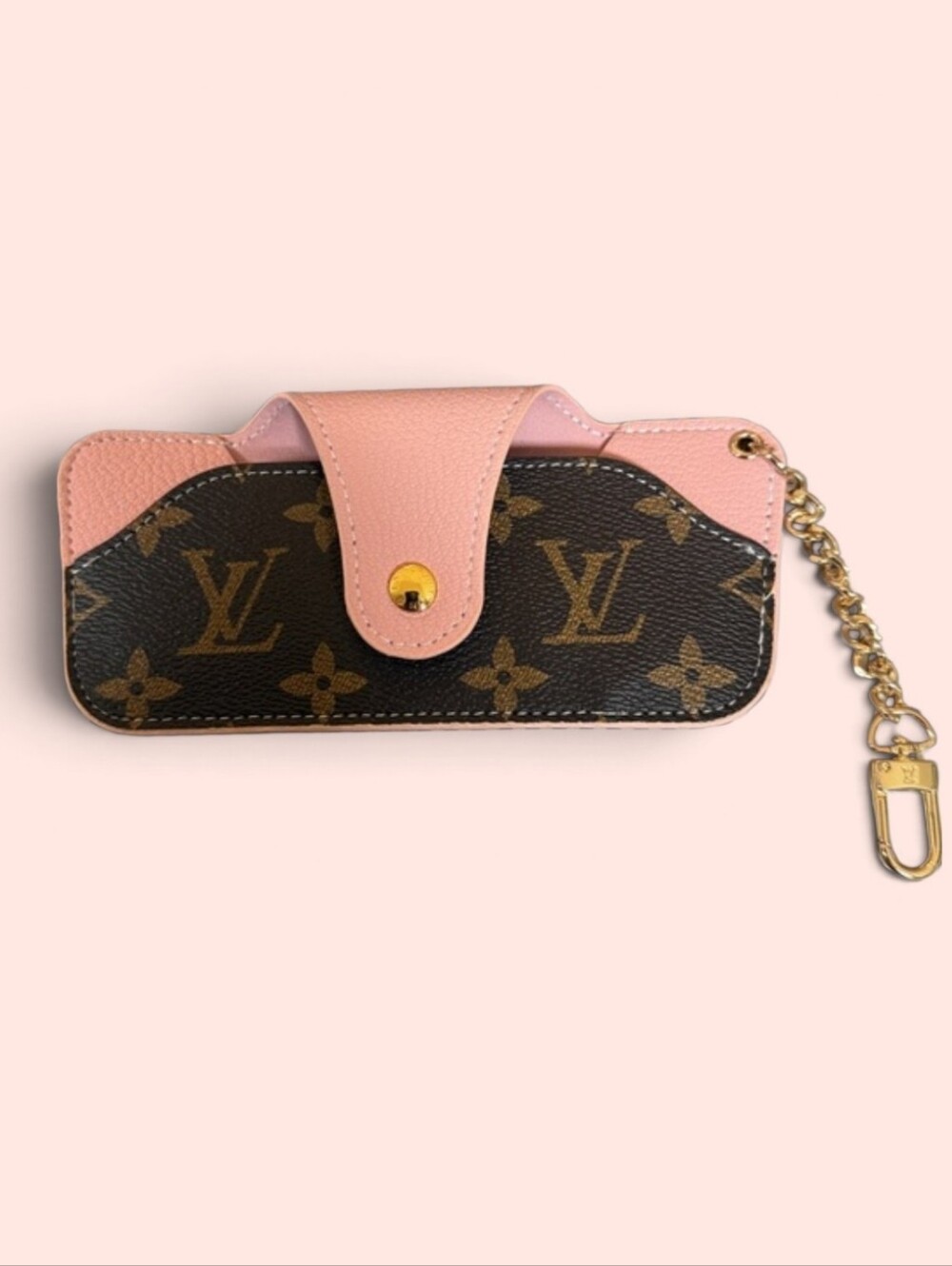 Pink Monogram Sunglasses Holder Keychain